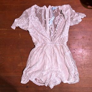 White romper swimsuit cover